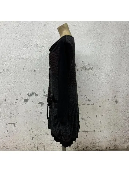 NWT Vintage Y2K C’fait Pour Vous Paris Technical Mixed-Media Dress - Picture 5 of 8